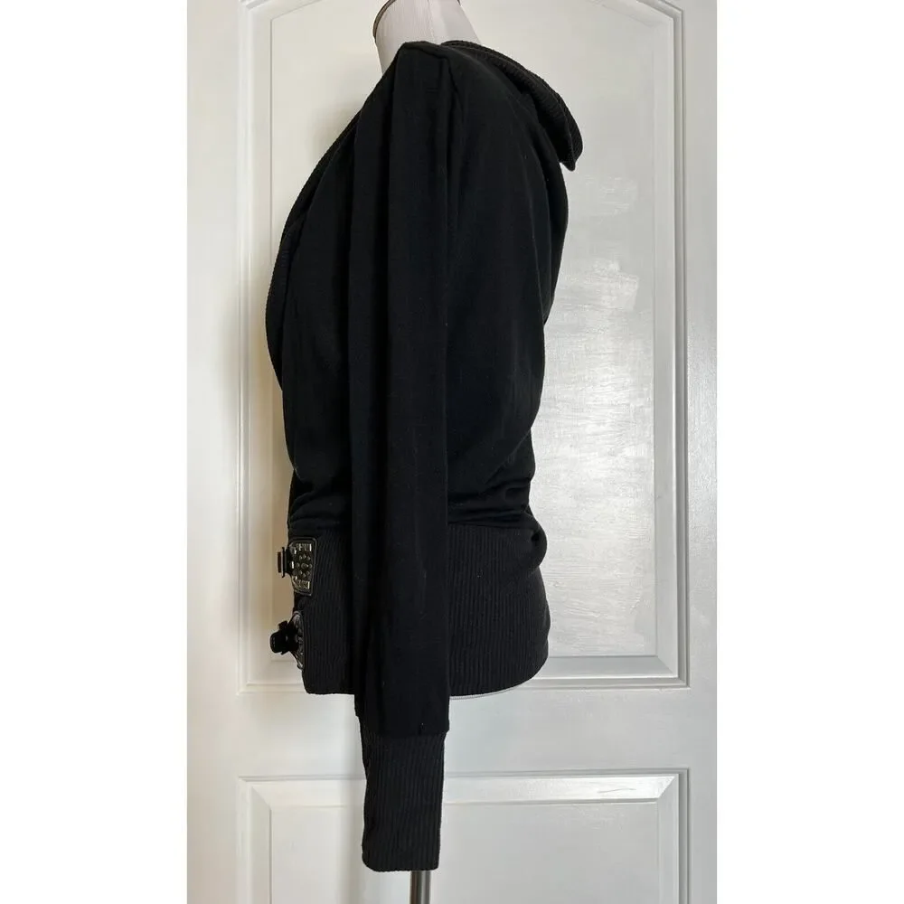 Los Angeles Boutique Wrap V-Neck Drape Lightweight Sweater Cardigan Tunic Top M